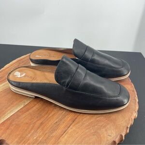 Gentle Souls by Kenneth Cole Esme Black Leather Mules Sz 8.5